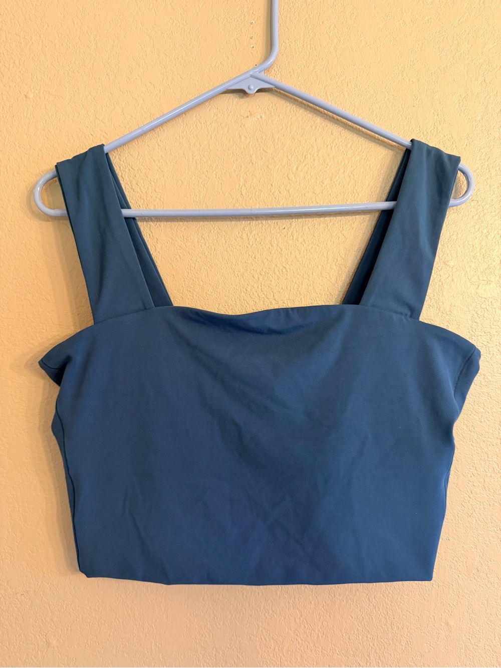 Left On Friday “Frame” Square Neck Crop Tank Top - Teal